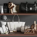 Luxury Perfume And Cosmetic Collection With Stylish Handbags Hats And Decorative Pieces