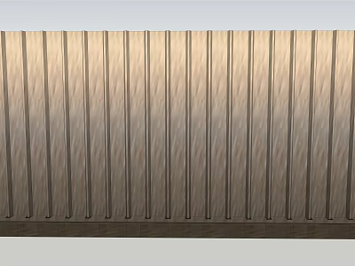 Modern Light Colored Feature Wall With Vertical Wooden Slats And Textured Surface 3d model