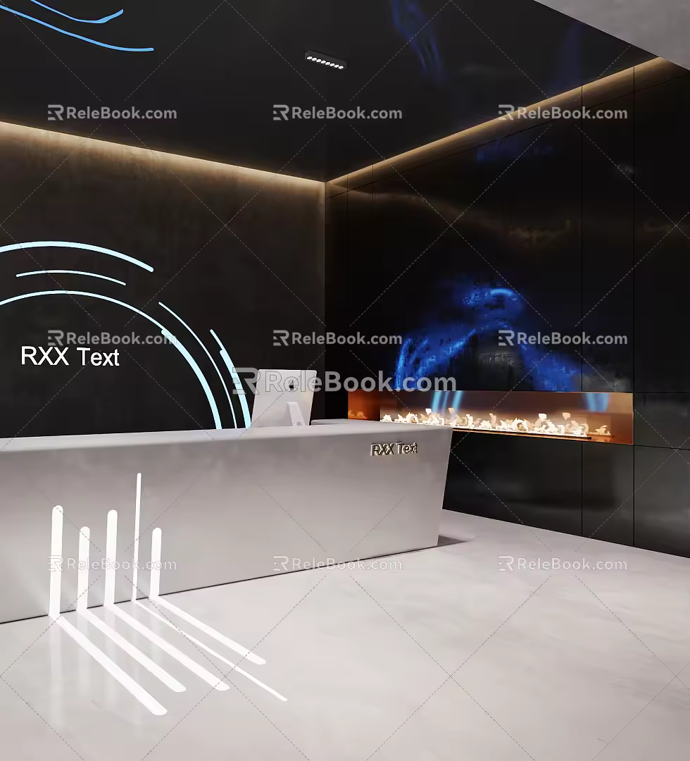 Modern Front Desk Company Front Desk 3d model