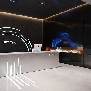 Modern Front Desk Company Front Desk 3d model
