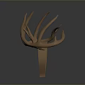Unique Copper Colored Antler Shaped Decorative Headband for Daily Use