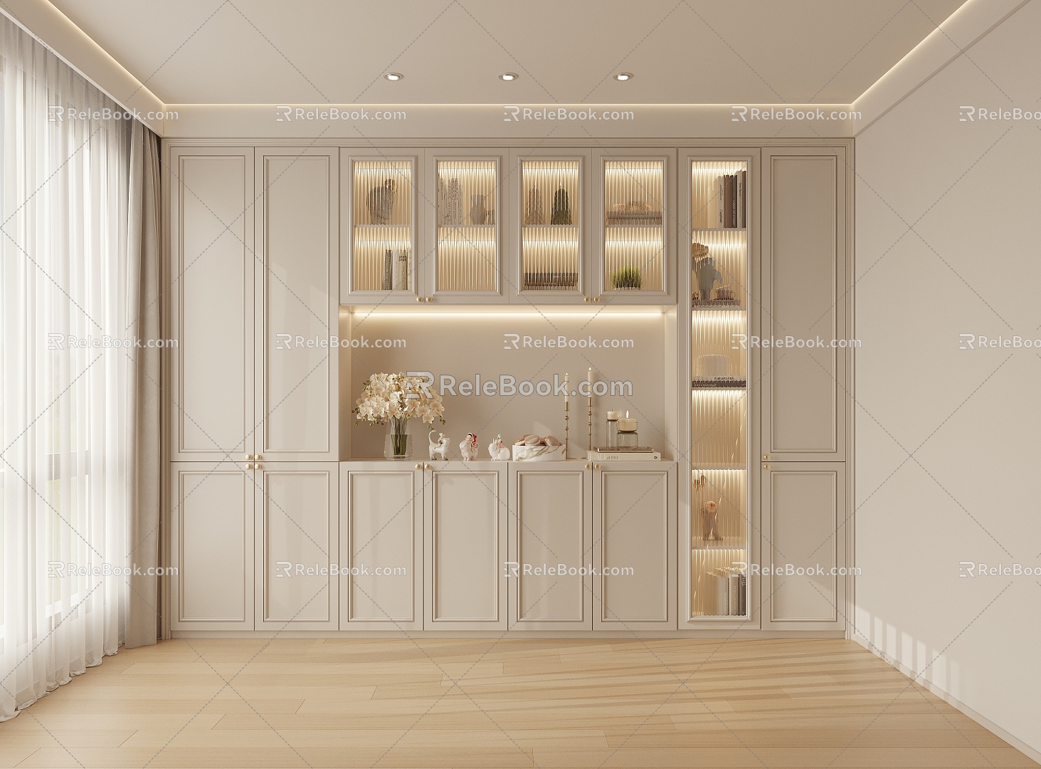 American Bookcase French Bookcase 3d model