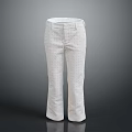 Comfortable White Trousers With Straight Leg Design Classic Waistband Modern Fit Casual Style