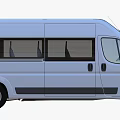 White Commercial Minibus With Multiple Passenger Seats Spacious Windows And Rear View