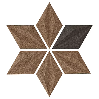 Modern Hexagon Wall Decoration 3d model