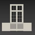 White Casement Window With Multiple Panes Offering Natural Tree View Through Grid Windowsill