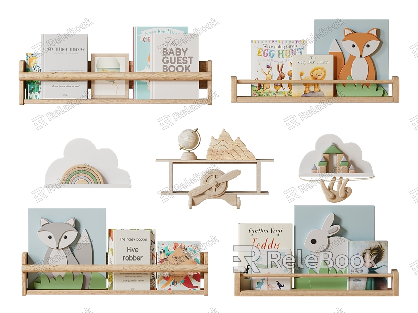 Children's wall decorations Children's pendant decorations Children's bookshelf books model