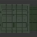Green Cargo Shipping Container With Top Ridge Structure And Side Access Doors