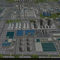 Industrial Plant With Large Storage Tanks Pipes And Industrial Buildings Facilities