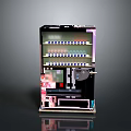 Modern Colorful Vending Machine With Multiple Shelves Display Screen And Control Panel
