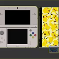 Nintendo 3DS Console With Pikachu Patterned Case And Pokémon Game Cartridge
