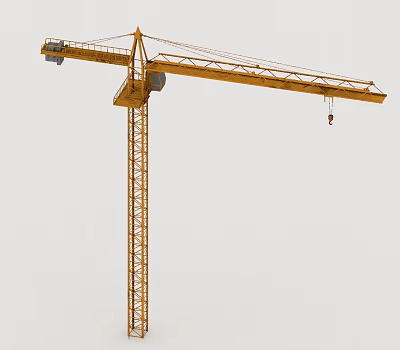 Tower crane construction site 3d model Tower crane construction site 3d model