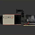 BetaCam Computer External Device With Black Body Blue Window Red Cable And Lens