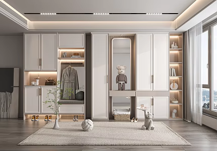 Nordic Shoe Cabinet 3d model