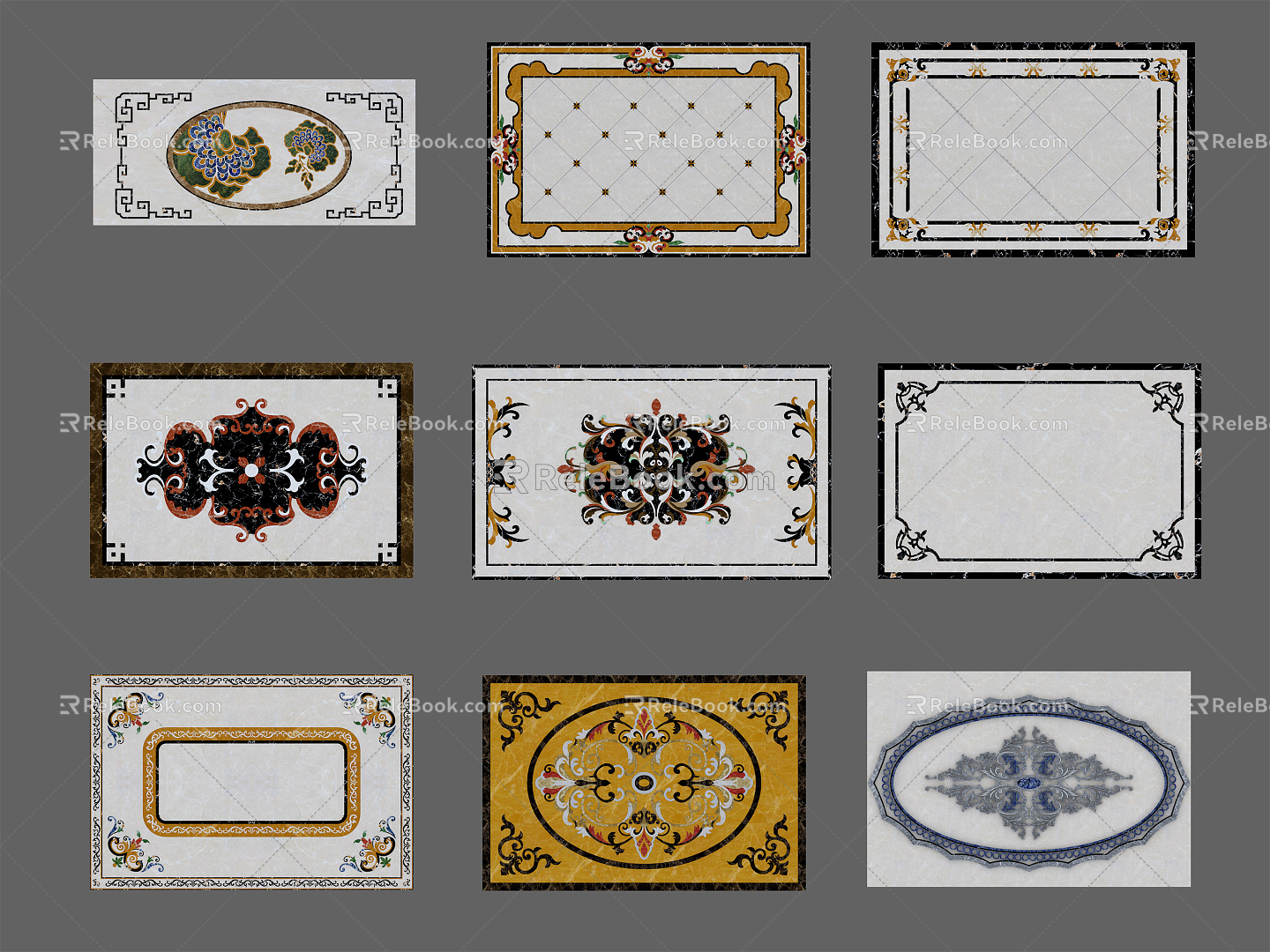 European ceramic tile 3d model