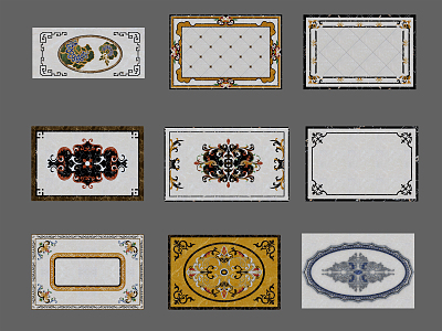 European ceramic tile 3d model