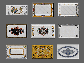 European ceramic tile 3d model