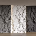 Stone Textured Wall Panels In Gray And Beige For Modern Interior Design