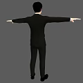 Men Suits Men with Glasses Business Wear Men Standing Men Idle Standing Bound Bones 3d model