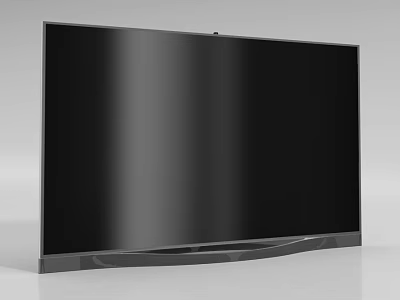 Sleek Black Curved Screen TV With Modern Design And Slim Profile 3d model