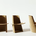 Modern Single Chair Design With Unique Backrest In Brown And Dark Wood Tones