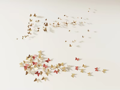 Colorful Butterfly Wall Decor For Home 3d model