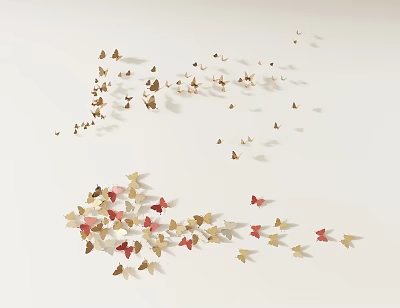 Colorful Butterfly Wall Decor For Home 3d model