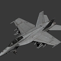 American F18 aircraft 3d model