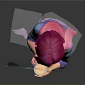 Pink Haired Girl With Steam Creature Holding Warm Cup Against Dark Background
