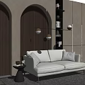 modern double sofa fabric double sofa 3d model