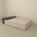 Modern Light Wood Coffee Table With Black Curved Structure And Clean Lines 3d model