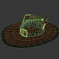 Stylish Brown Leather Wide Brimmed Hat With Gold Buckle Feather Accent And Stitched Edge