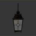 Vintage Metal Decorative Lantern With Glass Panels And Top Hook Design