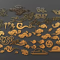 New Chinese-style Carved Xiangyun 3d model