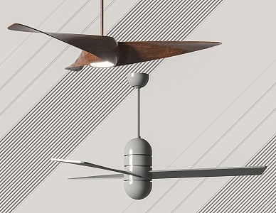 Modern ceiling fan lamp fan chandelier 3d model