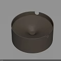 Minimalist Gray Circular Decorative Ornament Set With Matte Finish And Central Hole