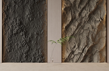 PU stone background wall 3d model