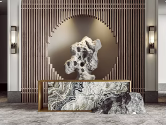 New Chinese Front Desk 3d model