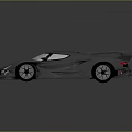 Gray Concept Sports Car Showcasing Sleek Aerodynamic Body Large Rear Wing And Transparent Roof