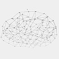 Abstract Geometric Chandelier Design With Lines Dots And Brain Shaped Structure