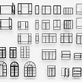 Window casement window sliding window European window arched window folding window coffee window system window aluminum alloy window broken bridge window 3d model