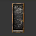 Orange Worn Skip Bin Filled With Black Waste On Dark Surface SKIP HIRE 3d model