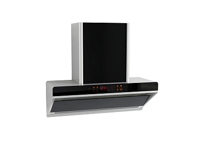 Side suction range hood short 3d model