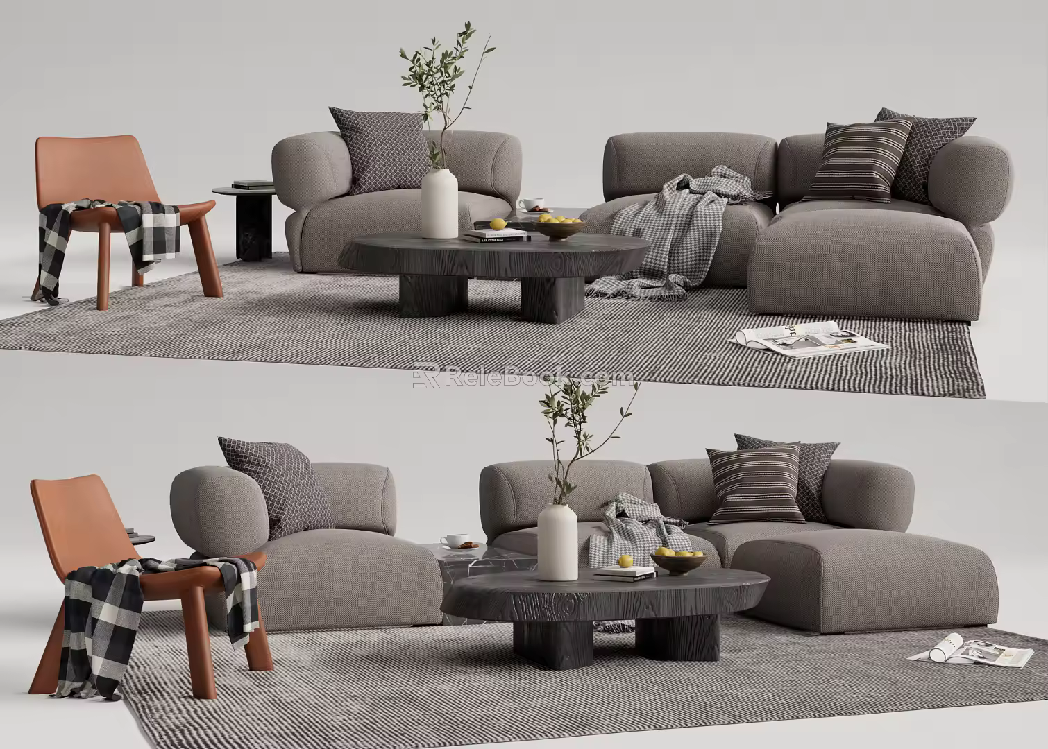 Modern Sofa Coffee Table Combination Sofa Coffee Table 3d model