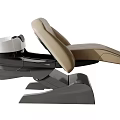 Modern Leather Massage Chair With Ergonomic Design And Adjustable Features 3d model