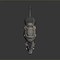Gray Wild Boar Wearing Brown Saddle With Golden Chains And Metal Rings