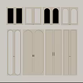 Modern Interior Door Designs With Light Colored Panels And Various Styles 3d model