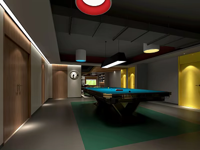 Modern Billiard Room Activity Room 3d model
