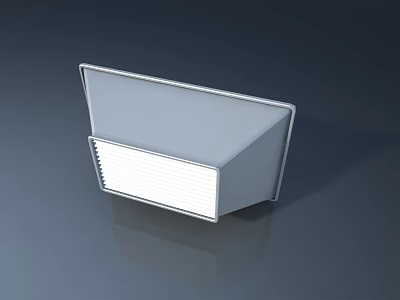 Sleek Modern White Swing Door With Grille Detail For Interior Spaces 3d model