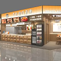 Fresh Ingredients Made to Order Restaurant Interior with Menu Board Dining Tables and Display Cabinets